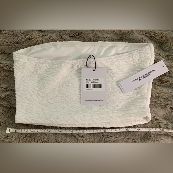 Princess Polly White Textured Crop Top - Picture 3 of 3